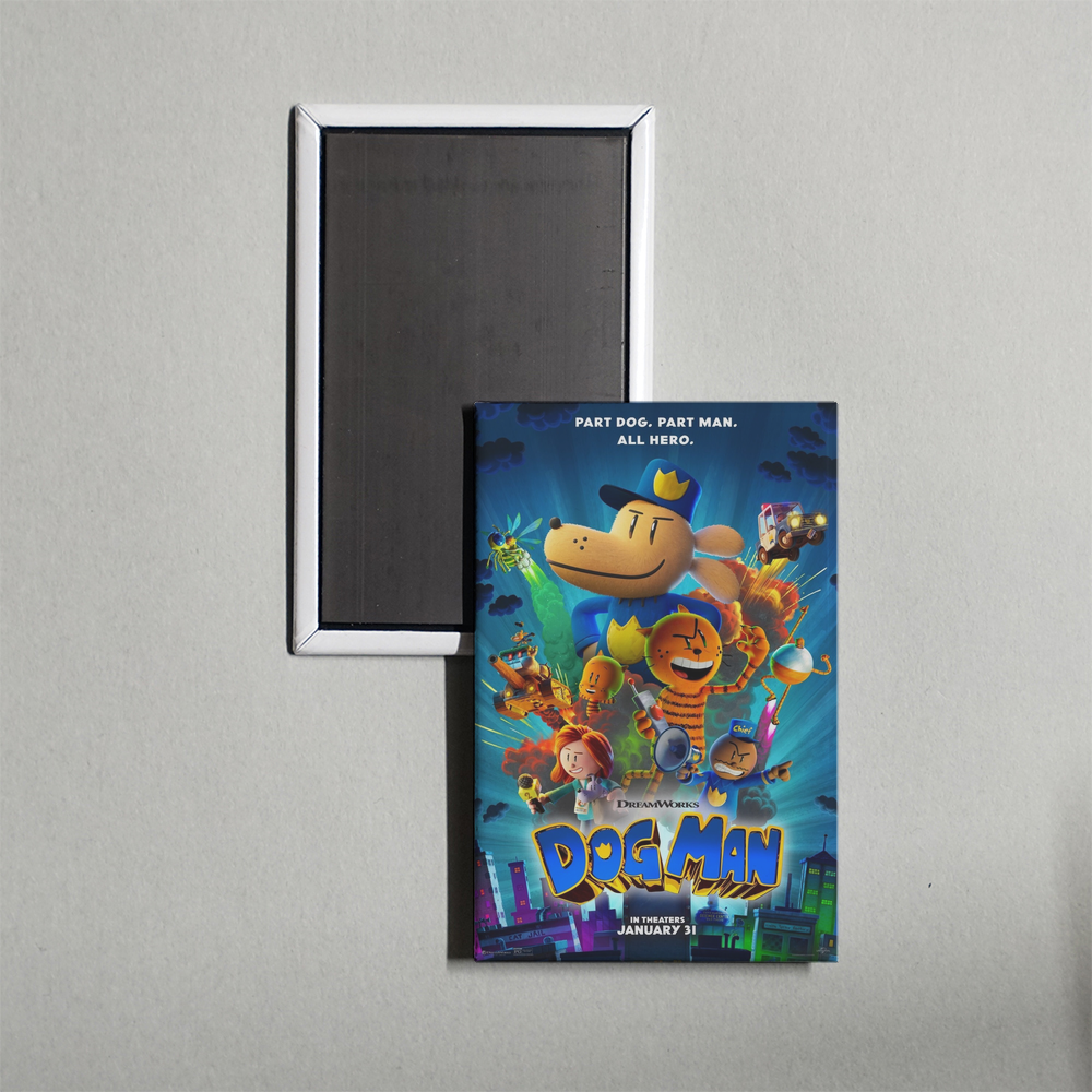 Dog Man Mini Movie Fridge Magnet