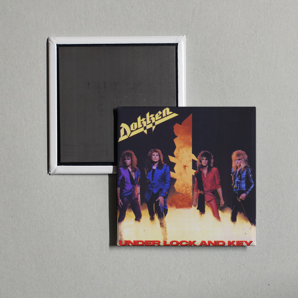 Dokken - Under Lock and Key Album Cover Fridge Magnet