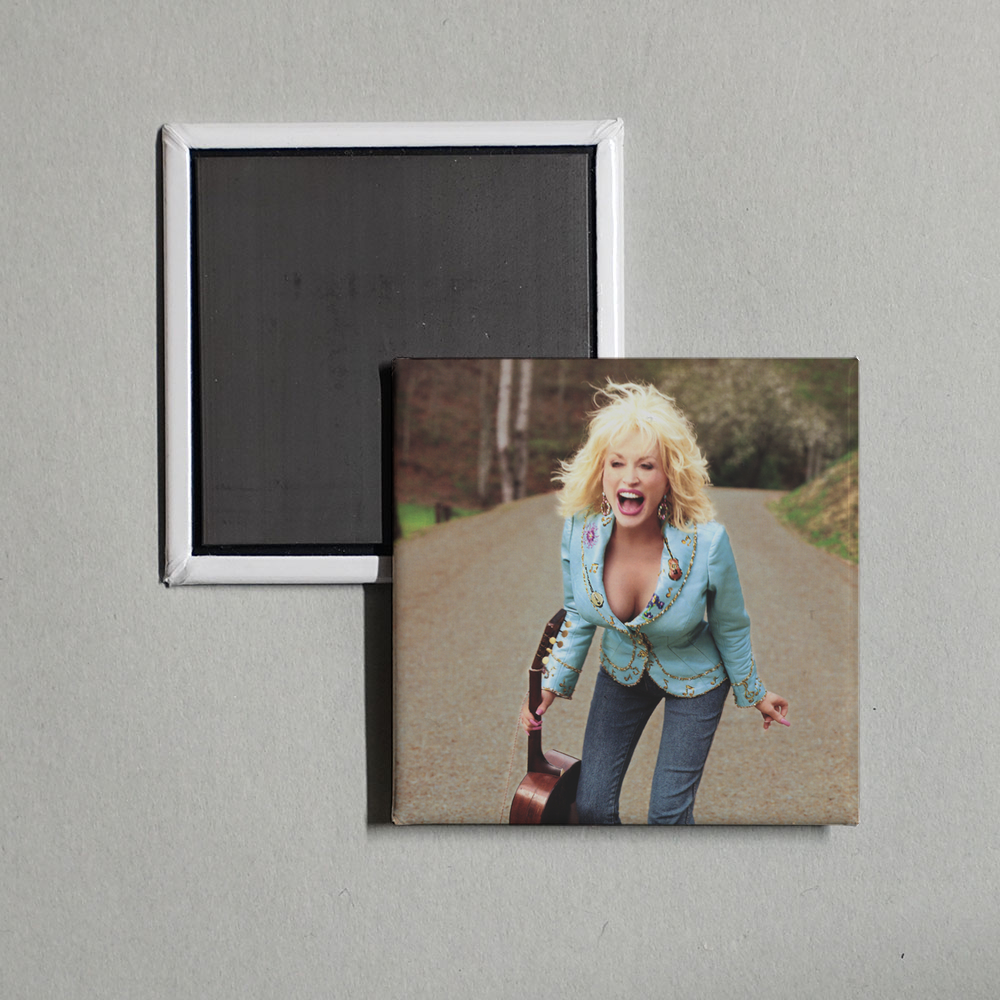 Dolly Parton - Halos & Horns (Back) Album Cover Fridge Magnet