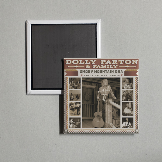 Dolly Parton - Smoky Mountain DNA Family, Faith and Fables Album Cover Fridge Magnet