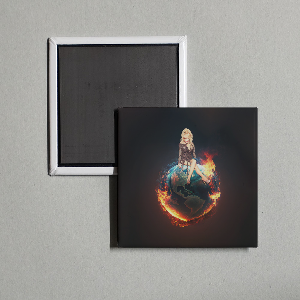 Dolly Parton - World On Fire Album Cover Fridge Magnet