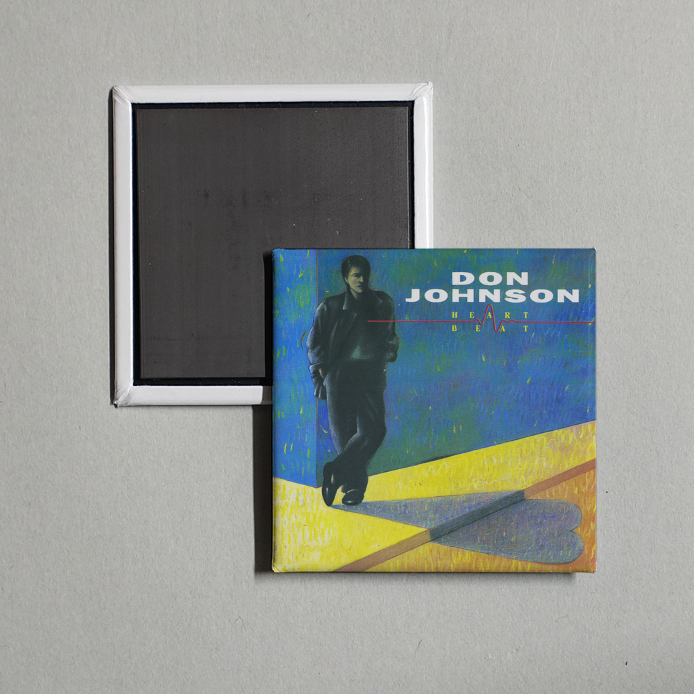 Don Johnson - HEARTBEAT Album Cover Fridge Magnet