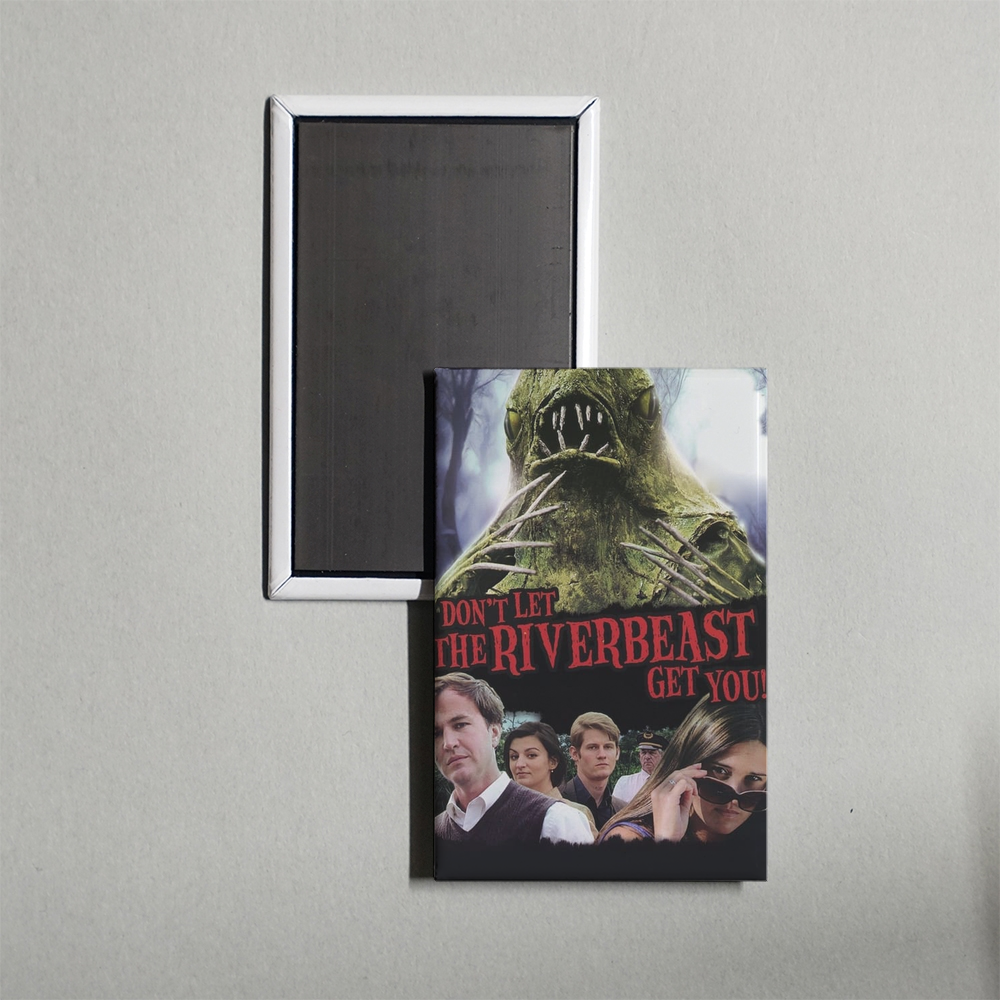 Don't Let the Riverbeast Get You! Mini Movie Fridge Magnet