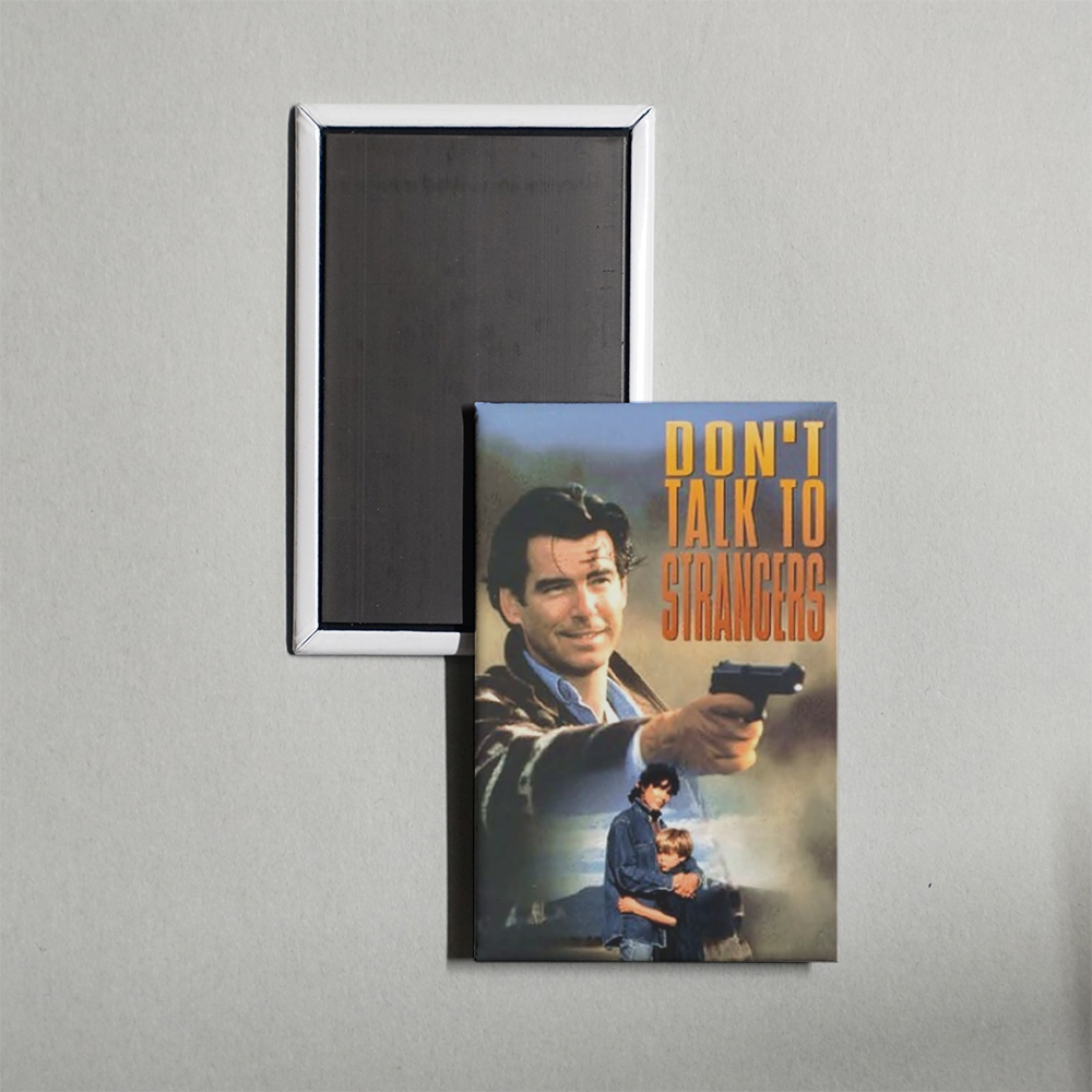 Don't Talk to Strangers Mini Movie Fridge Magnet