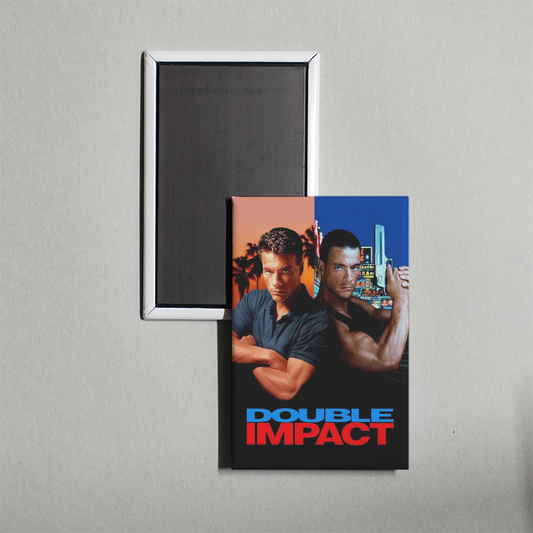 Double Impact Mini Movie Fridge Magnet