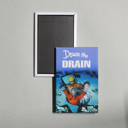 Down the Drain Mini Movie Fridge Magnet