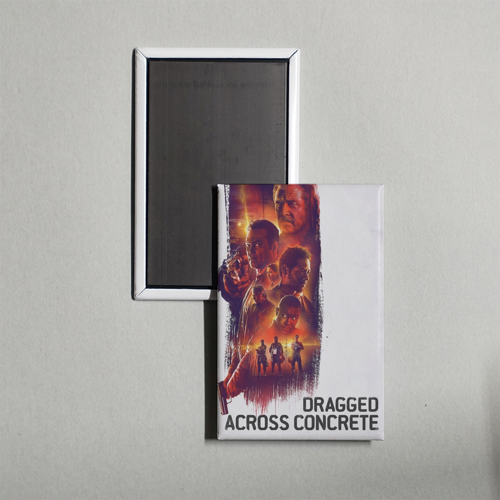 Dragged Across Concrete Mini Movie Fridge Magnet