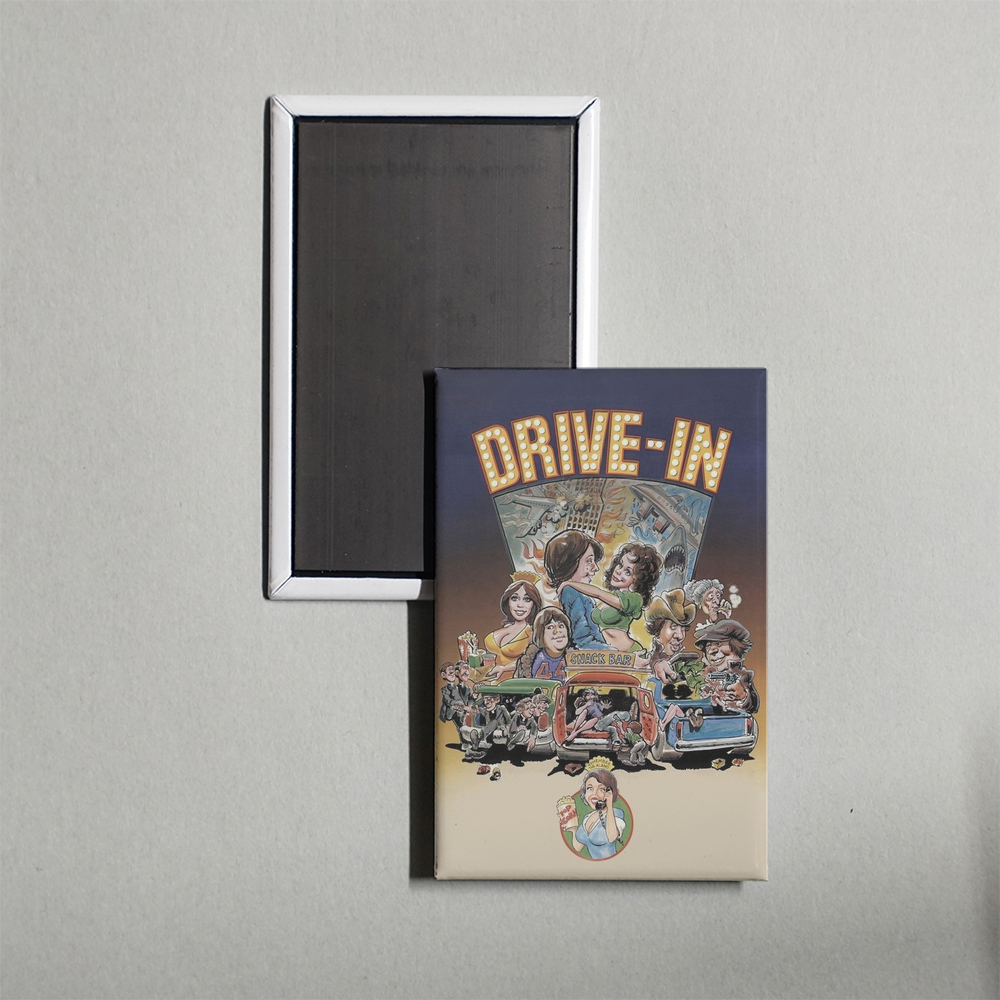 Drive-In Mini Movie Fridge Magnet