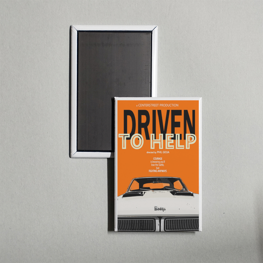Driven to Help Mini Movie Fridge Magnet