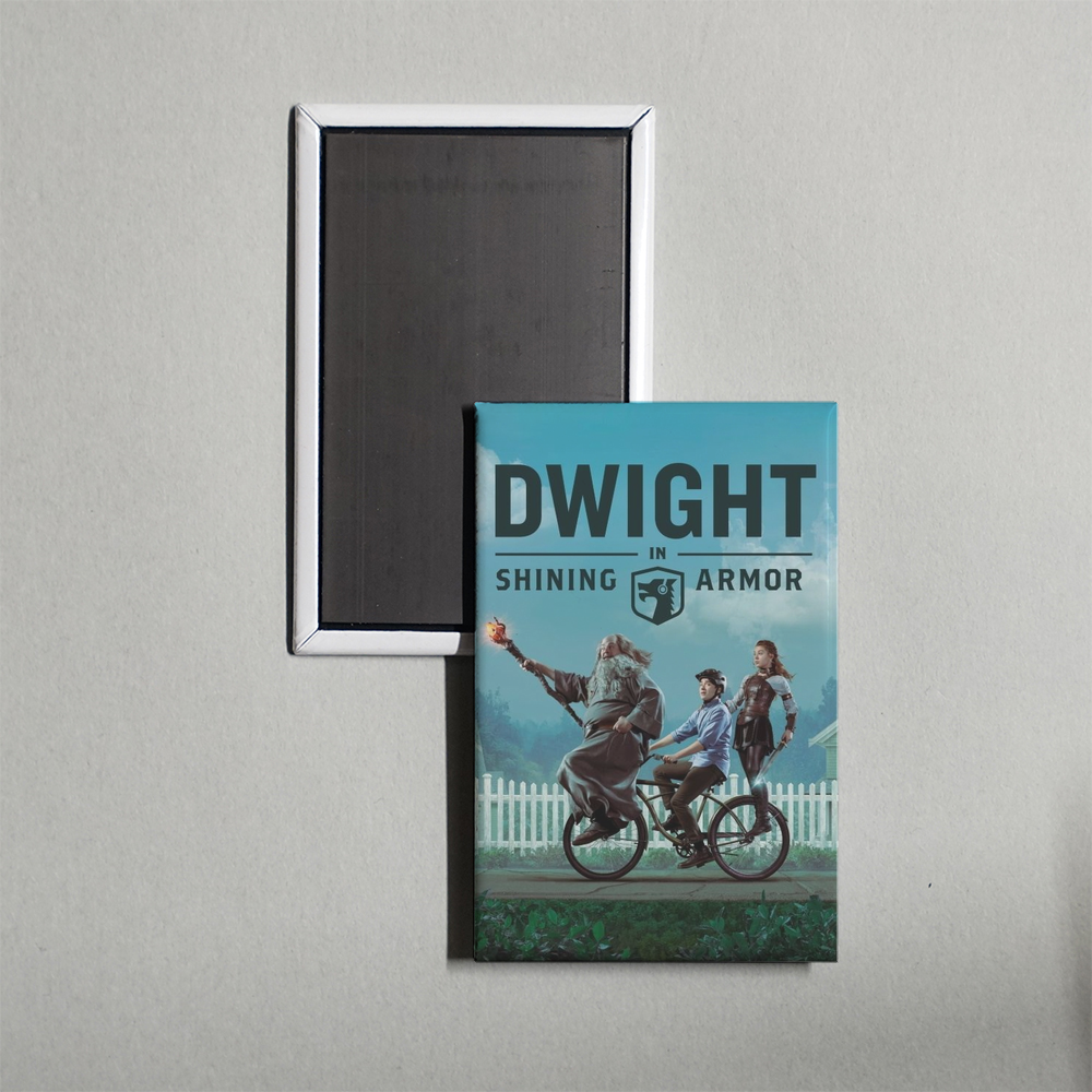 Dwight in Shining Armor TV Show Fridge Magnet