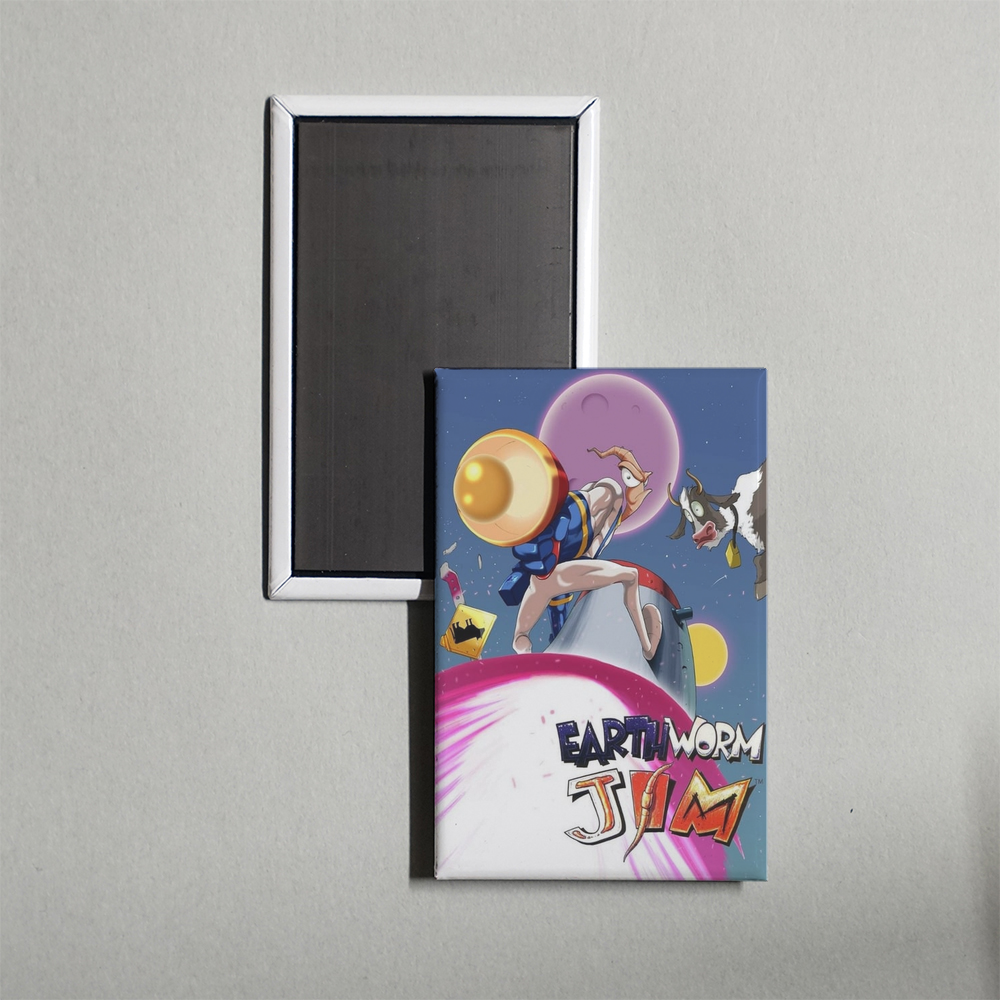 Earthworm Jim TV Show Fridge Magnet