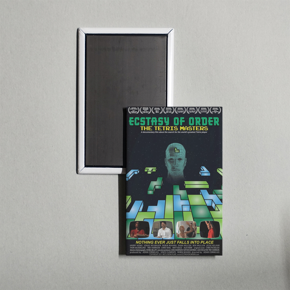 Ecstasy of Order The Tetris Masters Mini Movie Fridge Magnet