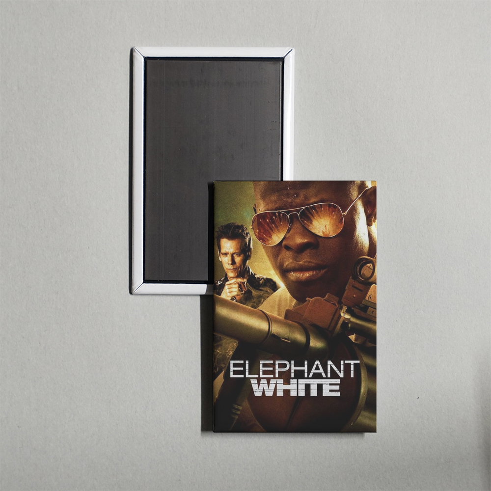 Elephant White Mini Movie Fridge Magnet