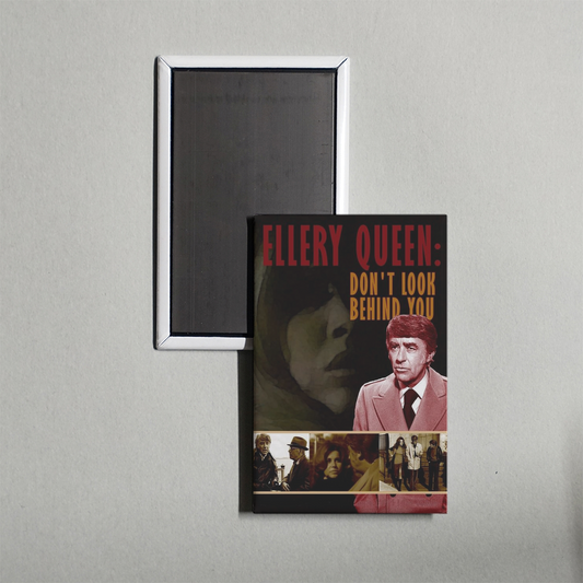 Ellery Queen Don't Look Behind You Mini Movie Fridge Magnet