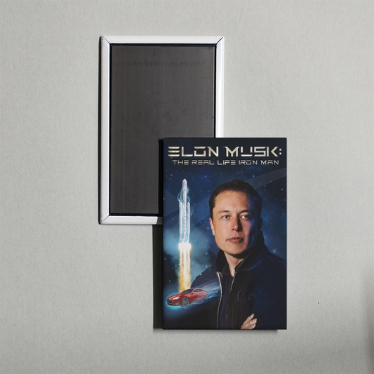 Elon Musk The Real Life Iron Man Mini Movie Fridge Magnet