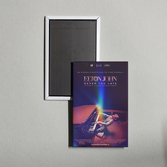 Elton John Never Too Late Mini Movie Fridge Magnet