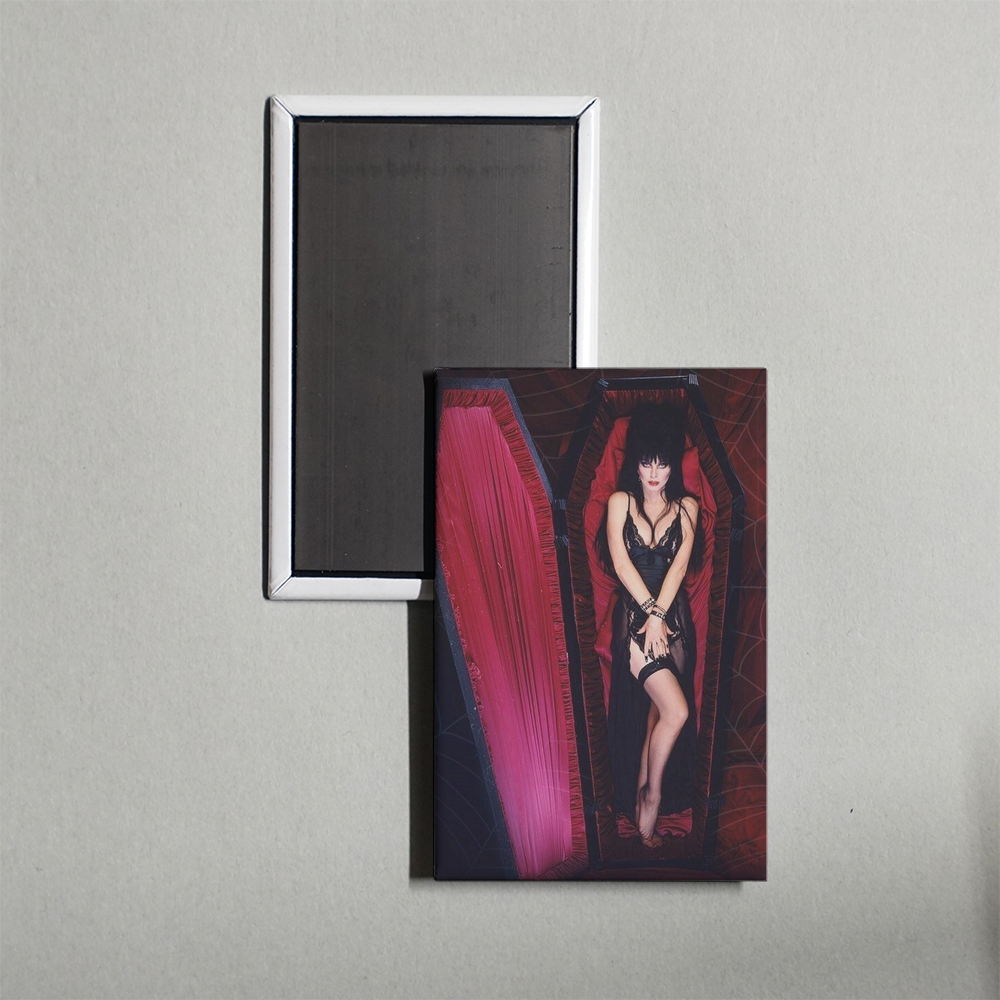 Elvira Cassandra Peterson Coffin Fridge Magnet