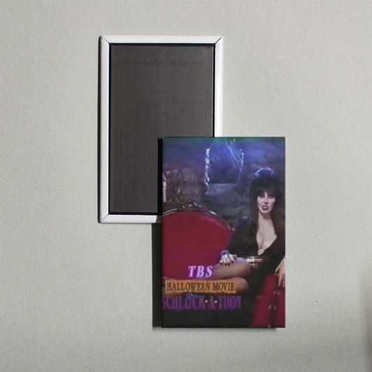 Elvira's Halloween Movie Schlock-A-Thon TV Show Fridge Magnet