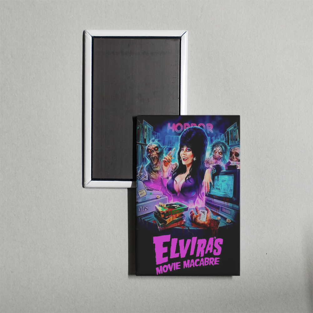 Elvira's Movie Macabre D Mini Movie Fridge Magnet