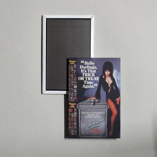 Elvira's ThrillerVideo TV Show Fridge Magnet