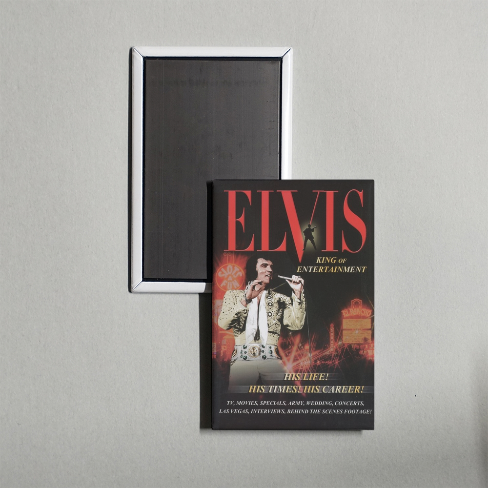 Elvis King of Entertainment Mini Movie Fridge Magnet