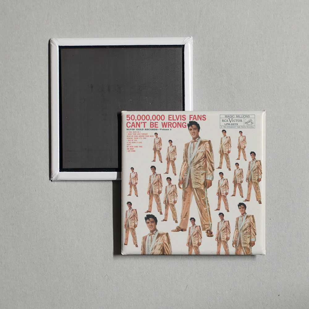 Elvis Presley - 50,000,000 Elvis Fans Can't Be Wrong Elvis' Gold Records, Vol. 2 Album Cover Fridge Magnet