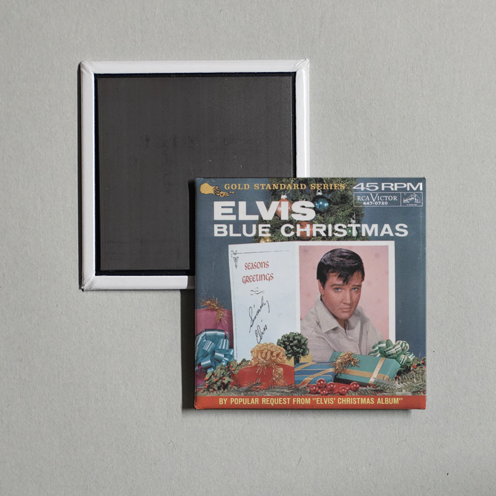 Elvis Presley - Blue Christmas Album Cover Fridge Magnet