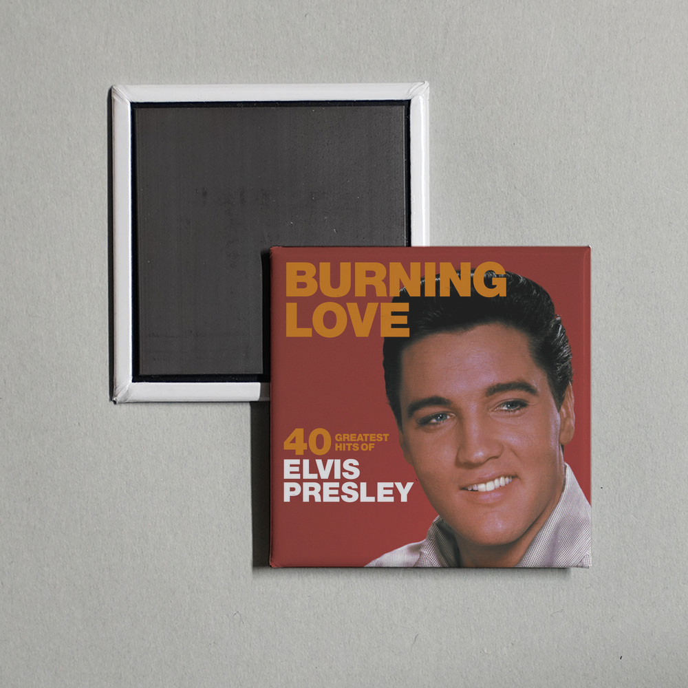 Elvis Presley - Burning Love 40 Greatest Hits of Elvis Presley Album Cover Fridge Magnet