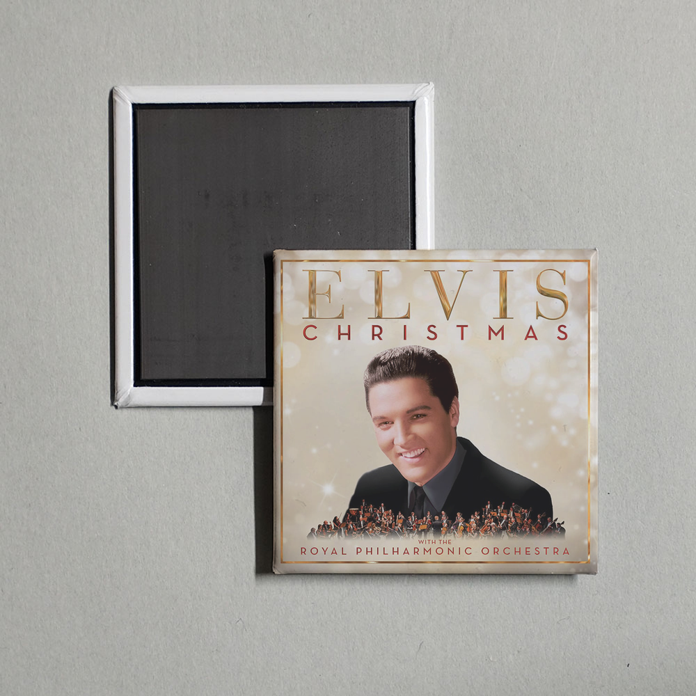 Elvis Presley - Christmas Royal G Album Cover Fridge Magnet