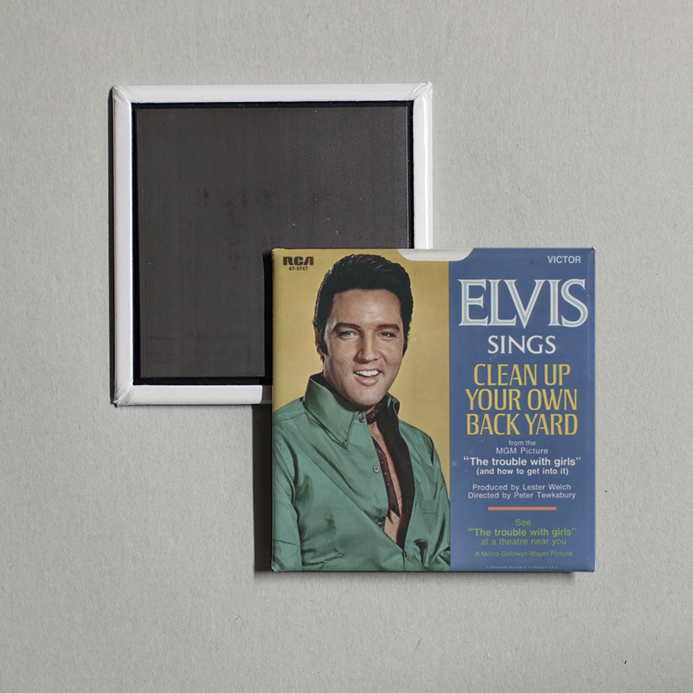 Elvis Presley - Clean Up Your Own Backyard Album Cover Fridge Magnet