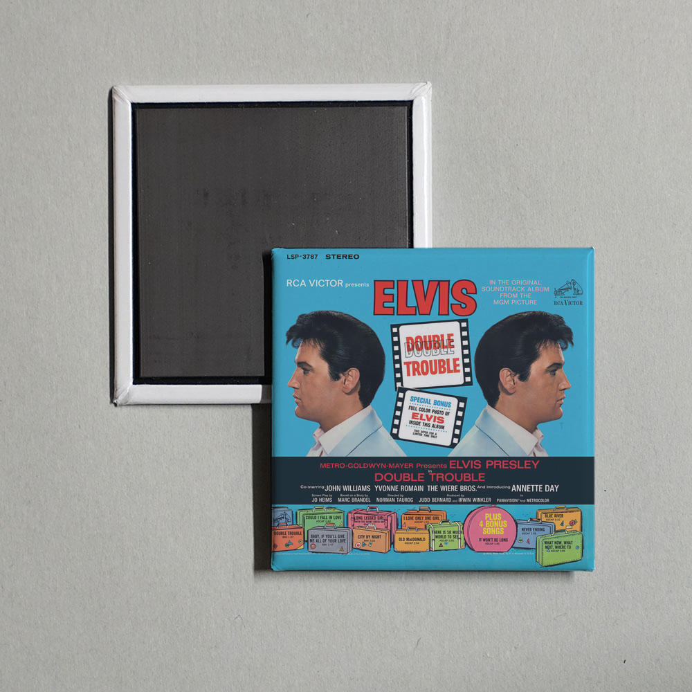 Elvis Presley - Double Trouble Album Cover Fridge Magnet