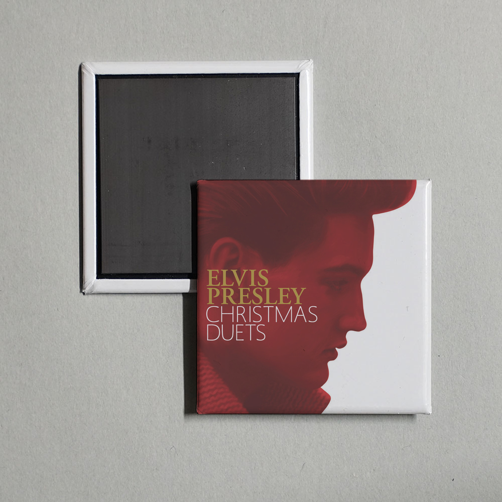 Elvis Presley - Elvis Presley Christmas Duets Album Cover Fridge Magnet