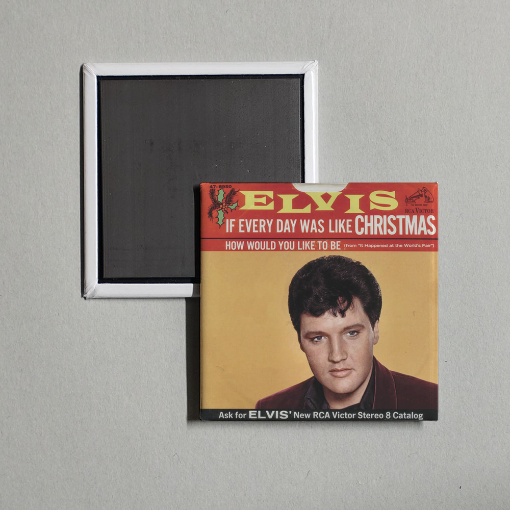 Elvis Presley - If Every Day Was Like Christmas Album Cover Fridge Magnet