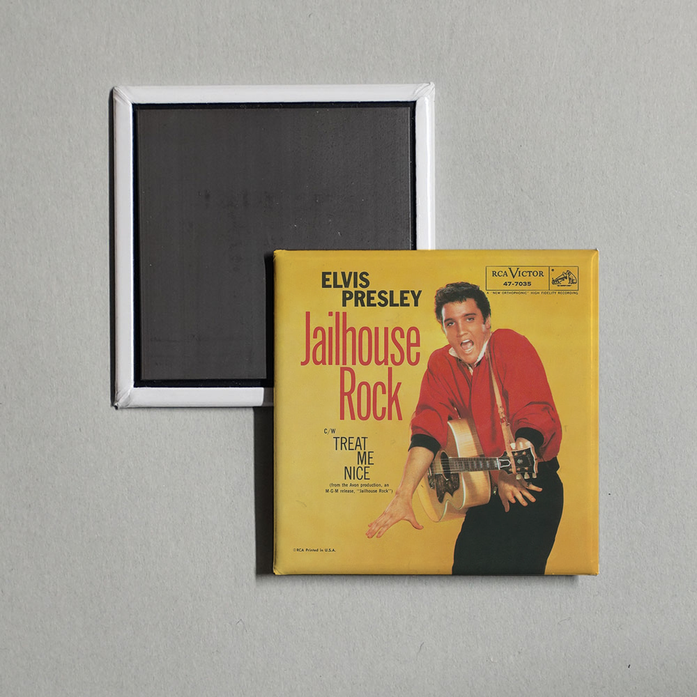 Elvis Presley - Jailhouse Rock Treat Me Nice Album Cover Fridge Magnet