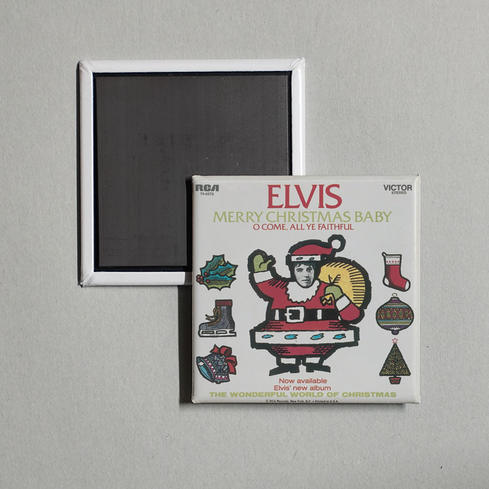 Elvis Presley - Merry Christmas Baby Album Cover Fridge Magnet
