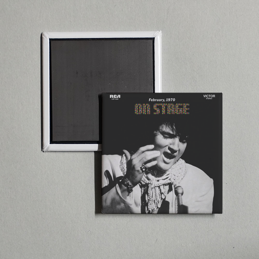 Elvis Presley - On Stage (Live) Album Cover Fridge Magnet