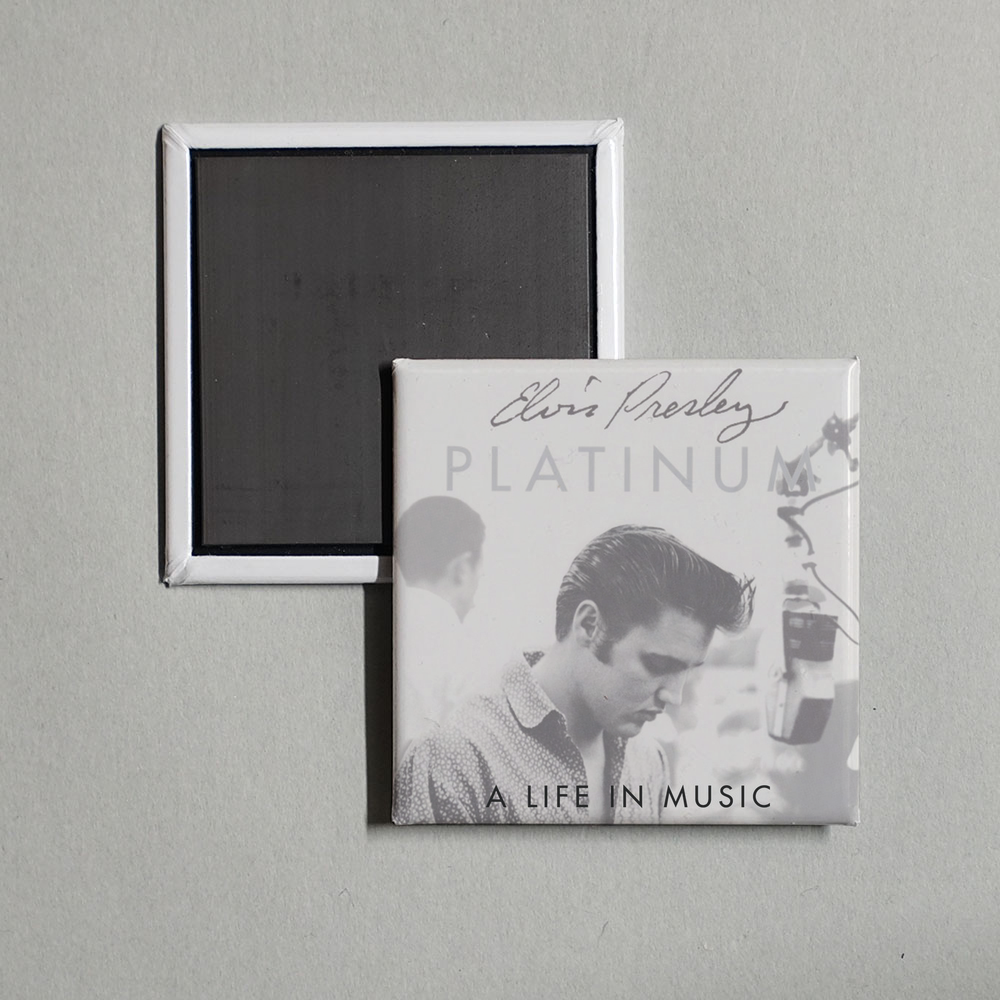 Elvis Presley - Platinum - A Life In Music Album Cover Fridge Magnet