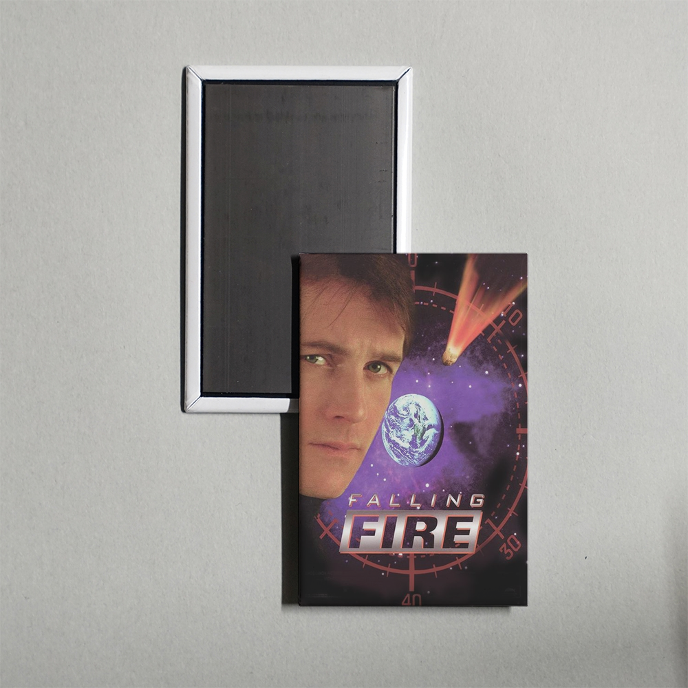 Falling Fire Mini Movie Fridge Magnet