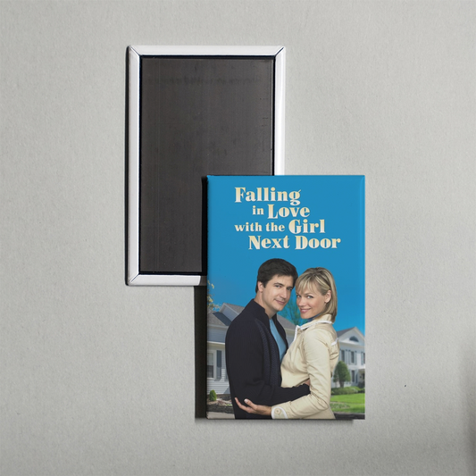 Falling in Love with the Girl Next Door Mini Movie Fridge Magnet