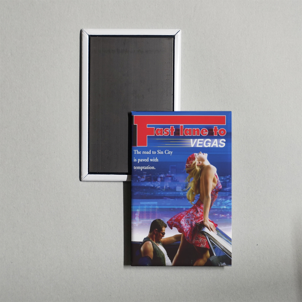Fast Lane to Vegas Mini Movie Fridge Magnet