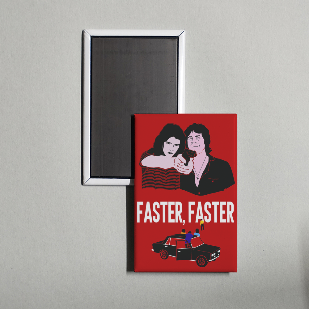 Faster, Faster Mini Movie Fridge Magnet