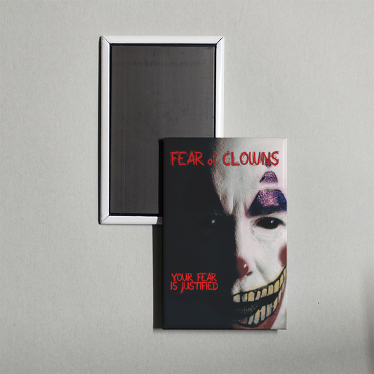Fear of Clowns Mini Movie Fridge Magnet