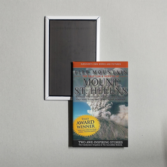 Fire Mountain The Eruption and Rebirth of Mount St. Helens Mini Movie Fridge Magnet