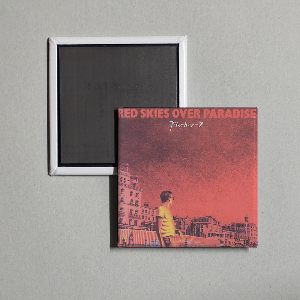 Fischer-Z - Red Skies Over Paradise Album Cover Fridge Magnet