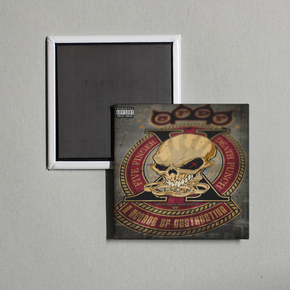 Five Finger Death Punch - A Decade of Destruction Album Cover Fridge Magnet