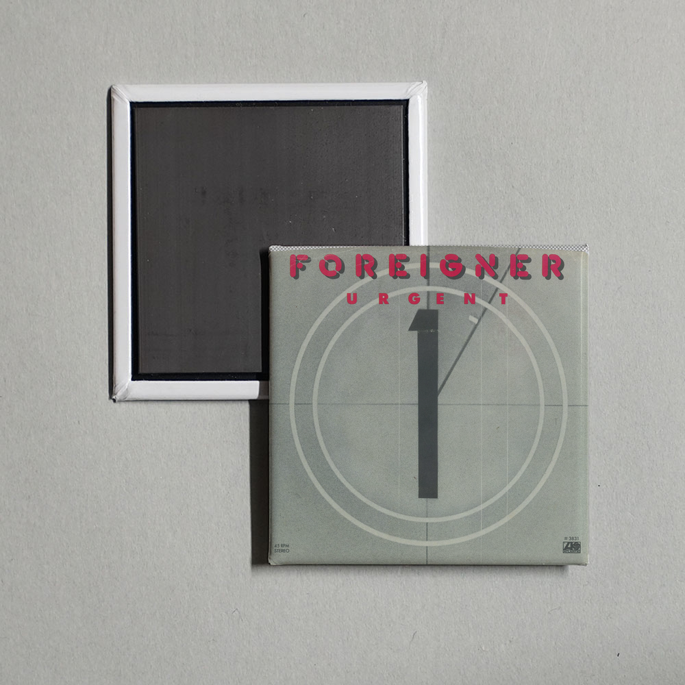 Foreigner - Urgent  Girl on the Moon Album Cover Fridge Magnet