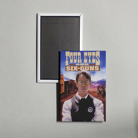 Four Eyes and Six-Guns Mini Movie Fridge Magnet