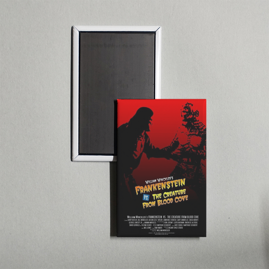 Frankenstein vs. the Creature from Blood Cove Mini Movie Fridge Magnet