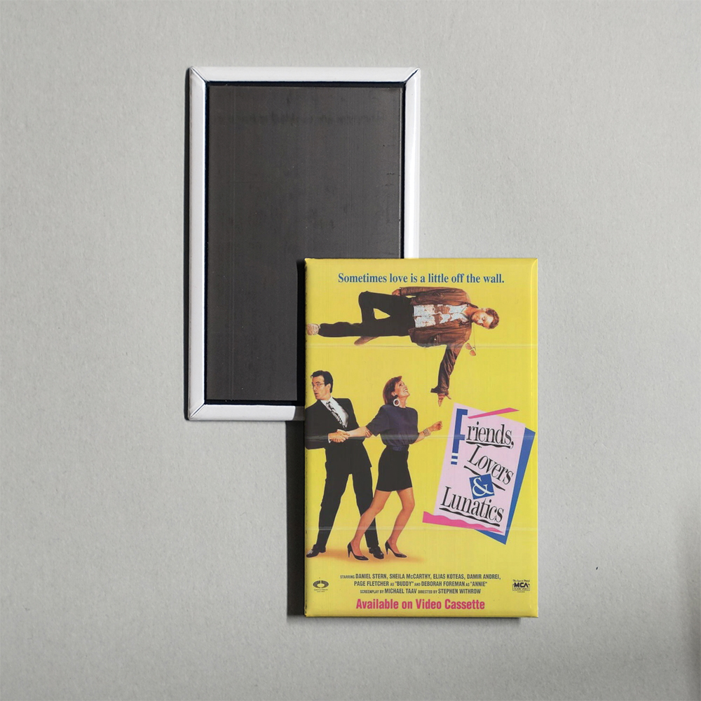 Friends, Lovers, & Lunatics Mini Movie Fridge Magnet
