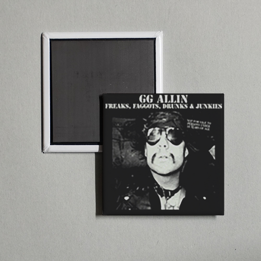 GG Allin - Freaks, Faggots, Drunks & Junkies Album Cover Fridge Magnet